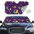 thumbnail image 2 of Haiem Mardi Gras and Donuts Car Windshield Sun Shade - Blocks UV Rays Sun Visor Protector, Sunshade to Keep Your Vehicle Cool, Universal Fit SUV Van Sedan-Small, 2 of 7