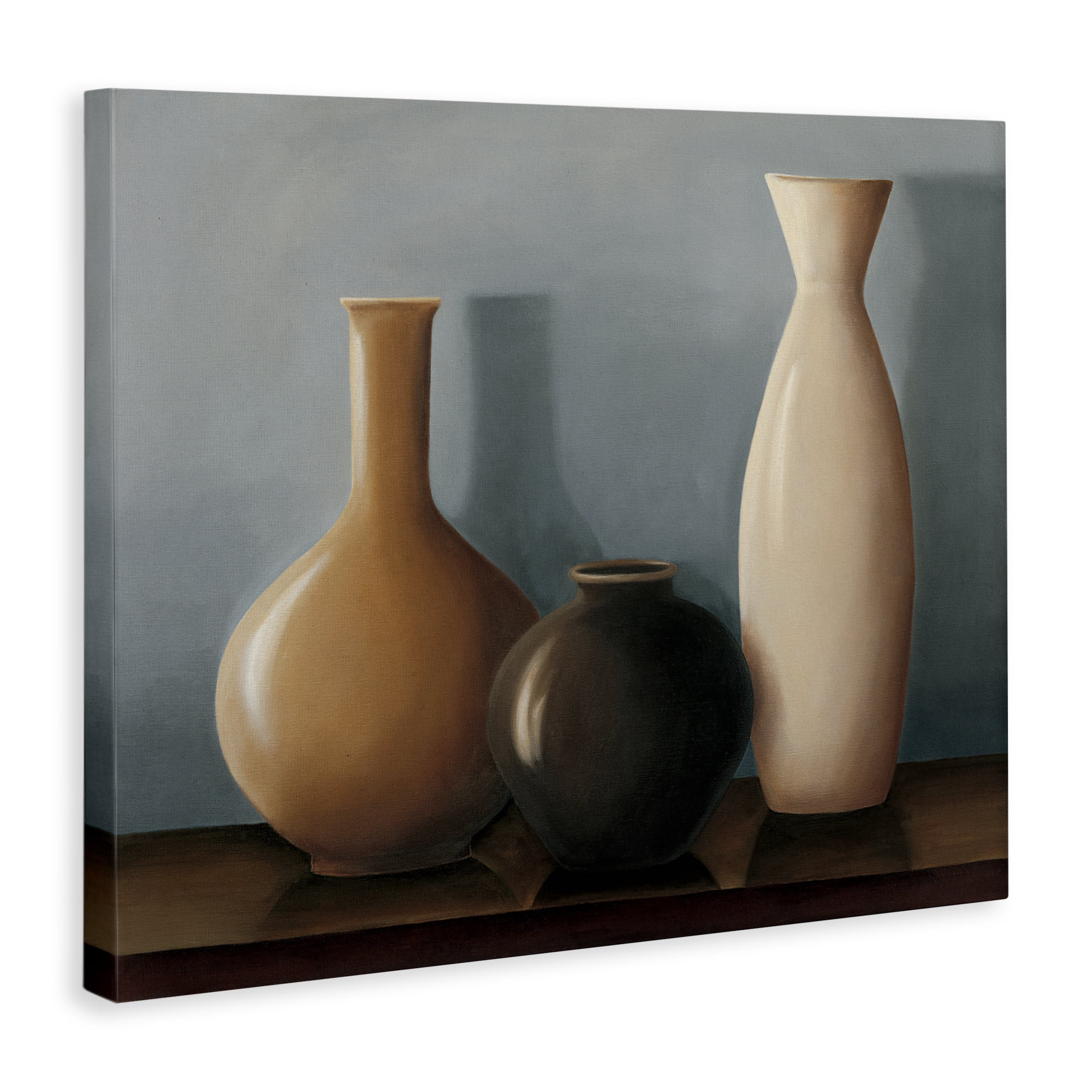 Stupell Industries Rustic Pottery Still Life Furniture Painting Wrapped Canvas Art Print Wall Art, 40 x 30
