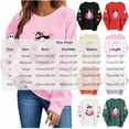 thumbnail image 3 of Edvintorg Womens Oversized Sweatshirt Halloween Printed Crew Neck Long Sleeve Casual Pullover Sweatshirt Clothes Women S-2XL White, 3 of 7