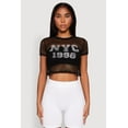 thumbnail image 2 of Womens NYC 1998 Fishnet Crop Top, 2 of 5