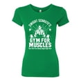 thumbnail image 2 of Dwight Schrute's Gym for Muscles Pop Culture Womens Slim Fit Junior Tee, Kelly, X-Large, 2 of 3