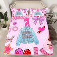 thumbnail image 2 of Erosebridal Music Guitar Full Sheet Sets,Butterfly Bow Bedding Full Size,Dreamy Princess Bed Sheets Set Full Size,Lightweight Cartoon Room Decoration,4pcs, 2 of 7