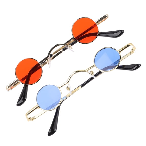Raindrops Cool Sunglasses with UV for Party Lightweight Metal Frame Assorted Lens 2 Pcs