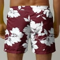 thumbnail image 5 of DIOAZUD Hawaiian Board Shorts for Men Quick Dry Swim Trunks 5 Inch Swim Pants with Drawstring Elastic Waist Swimming Shorts Floral Print Surfing Shorts Beach Swimwear with Pockets, 5 of 5