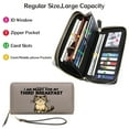 thumbnail image 3 of GEEAD Zip Around Wallet for Women Stylish RFID-Protected Wallet for Women Sarcastic Text Humor Grumpy Cat Daily Commute Essential Ideal GiftSoft Texture, 3 of 10