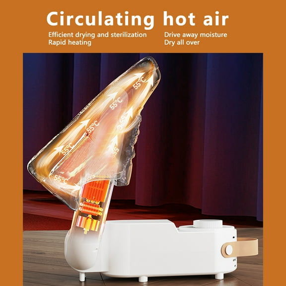 Boot Dryer,Shoe Dryer,Foot Dryer，Eliminate bad odor and dry shoes，4-Level Timer Constant Temperature Shoe Dryer with Sterilization,Portable Glove Dryer and Boot Warmer,Electric Shoe Boot Dryer White