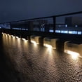 thumbnail image 1 of HEALEEP 6Set Automatic On Off Solar Deck Lights Solar Garden Lights Warm Light PVC for Yards, 1 of 8