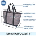 thumbnail image 3 of Creative Green Life Unisex Canvas Tote Bag, Gray, 3 of 8