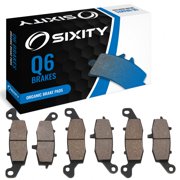 Sixity Q6 Front Rear Organic Brake Pads compatible with Kawasaki VN1500L Vulcan Nomad FI L2 L3 L4 L5 2001-2004 Complete Set