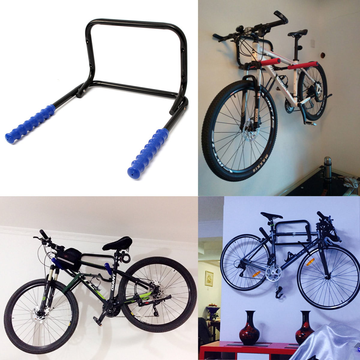 Holds 2 Bikes Wall Mounted Bicycle Hanger KOMODO Bike Folding Storage Rack 