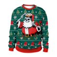thumbnail image 1 of Sudadera con estampado navideño para hombre y mujer, jersey de cuello redondo de gran tamaño, ropa de Cosplay para fiesta de navidad, 1 of 4