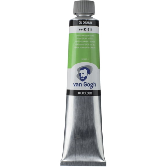 Van Gogh Oil Color, 200ml Tube, Permanent Green Medium