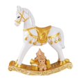 thumbnail image 1 of Elodie Small Christmas Rocking Horse Decor Animal Statue Collectible Miniature Figurine Gold, 1 of 8
