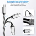 thumbnail image 2 of Micro USB Charging Cable 6FT,2Pack,Android High Speed Charging Cord for Kindle Fire Tablet HDX 7 8 10 4th 5th 6th 7th Nylon Braided Cord Compatible with Samsung Galaxy S7 S6 j7, 2 of 7