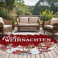 thumbnail image 4 of Round Rug 7Ft Washable Non-Slip, Red Christmas Circle Area Rugs for Living Room Bedroom, Santa Snowman Snowflake Gifts Elk Indoor Floor Mats Carpet Runner for Home Decor Aesthetic, 4 of 8