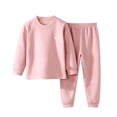 thumbnail image 3 of BXJX Girls Outfit Sets Size 10-12 T, 2 PC Long Sleeve Casual Crew Neck Pullover Tops and Pants Sets Pink, 3 of 8