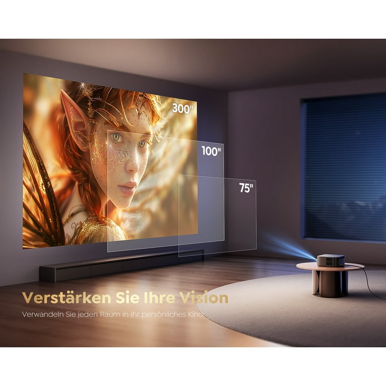 PUTRIMS Google TV Projector with WiFi 6 and Bluetooth, 1000 ANSI 