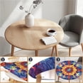 thumbnail image 3 of Round Fitted Tablecloth with Elastic Edge, 44"-60" Waterproof Stain Resistant Table Cover for Indoor, Outdoor, Picnic, Dining, Camping, Party, Holiday, 44", Mandala Dream, 3 of 4