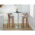 thumbnail image 3 of LumiSource Grey Gardenia 30" Fixed-Height Barstool - Set of 2, 3 of 6