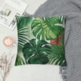 thumbnail image 2 of JRXY Tropical Palm Leaf Throw Pillow Covers Green Banana Leaves Print Pillow Case Hawaiian Plant Outdoor Decorative Pillowcase for Patio Deck Couch Bed Sofa Home White, 2 of 5