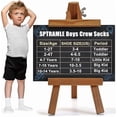 thumbnail image 6 of 15 Pairs Toddler Socks Kids Socks Boys Crew School Athletic Mid Calf Dress Socks 1-13 Years for Boys Girls Children, 6 of 6