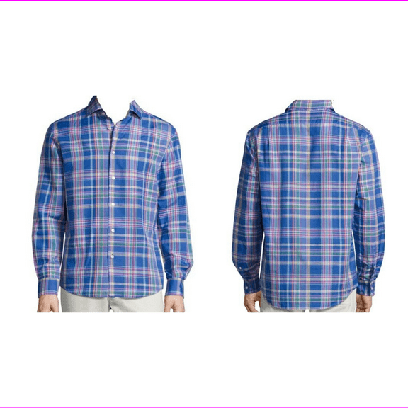 Polo Ralph Lauren Men's Plaid Poplin Shirt , BlueWhite, Size XS, MSRP $89.5