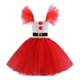 thumbnail image 1 of PMVFHDE Robes Filles Enfant Filles Robe de Concours Noël Fête Point Mignonne Robe Robes Bandeau Ensemble Rouge,8-9 Ans, 1 of 5