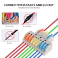thumbnail image 4 of DIANN 10 conectores de palanca para cables 28-12 AWG, empalme rápido, 4 of 5