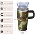 thumbnail image 3 of Camo 20oz Stainless Steel Tumbler with Handle and Straw – Insulated Travel Cup with Sliding Lid, 360° Full Wrap Printed Mug for Home, Outdoor & Sports Use, Camouflage, 3 of 6