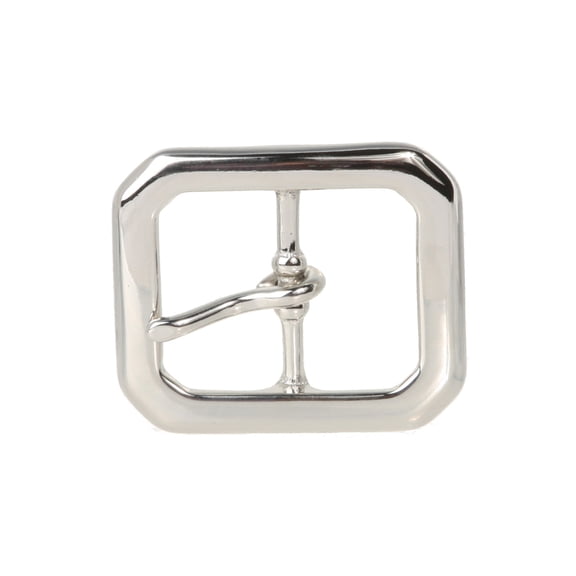 1 1/4 Inch Center Bar Single Prong Solid Brass Octagon Rectangular Belt Buckle