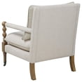 thumbnail image 5 of Miekor Furniture Beige Wooden Accent Chair with Turned Legs W5U436, 5 of 6