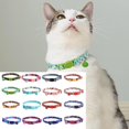 thumbnail image 2 of Cat And Dog Collar Adjustable Printed Nylon With Safety Clasp Bell Collar, 2 of 8