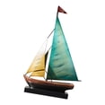 thumbnail image 4 of Estatua de barco de hierro, figurita de velero, centro de mesa de escritorio, modelo de barco de utilería para Azul, 4 of 8
