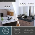 thumbnail image 4 of VAXCEL Bella 3-Light Matte Black Bathroom Vanity Fixture, White Glass Shade, 4 of 12