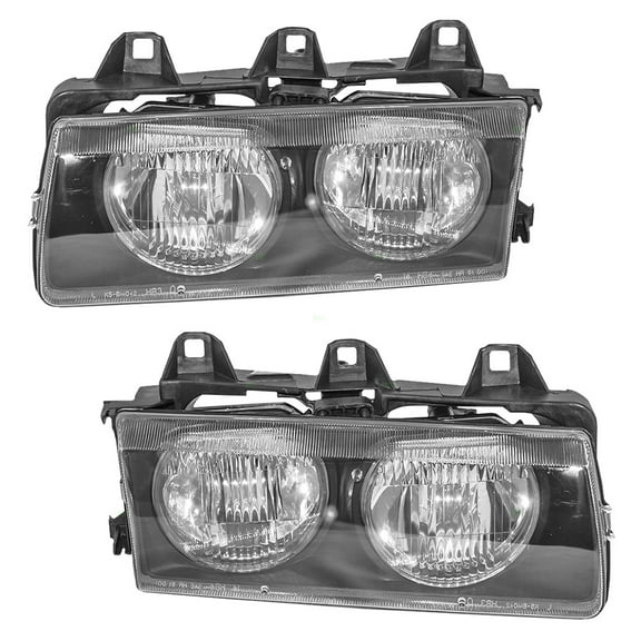 Brock Headlight for 1997-1999 323i Set 63121387861 1992-1997 325i 1996-1999 328i 1992-1995 320i