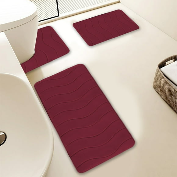 Fiudx Alfombrillas Antideslizantes para Baño, Juego de Alfombras Suaves y Absorbentes, Artículos Esenciales de Baño de Secado Rápido, Decoración Moderna para El Hogar, Uso Versátil para Puertas y Ent