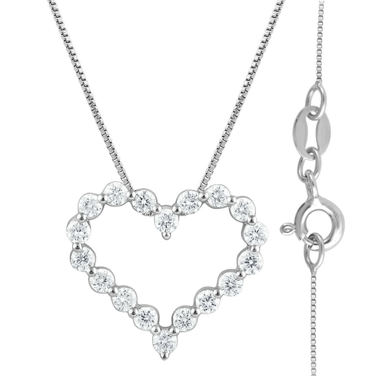 Unique Moments 1/4 Ct Lab Grown Diamond Heart Pendant