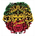 thumbnail image 3 of Ambesonne Rasta Duvet Cover Set, Ethiopian Wild Lion Head, 2-Calking, Marigold Brown, 3 of 3
