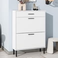 thumbnail image 2 of Shoe Cabinet for Entryway,Shoe Storage Cabinet Shoe Rack Organizer with 2 Flip Drawers for Entryway,White, 2 of 7