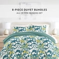 thumbnail image 6 of 6PC Bedding Bundle - Patterned Duvet Cover Set White Comforter and Solid Sheet Set in Boho Flower, 6 of 12