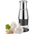 thumbnail image 1 of Picador de ajo prensado Cusine, picador de cebolla multifunción, prensa de ajo de acero inoxidable, triturador de ajo picado para picar verduras, exprimidor de cebollas ACTIVE Biensenido a ACTIVE, 1 of 5