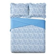 thumbnail image 2 of Mainstays Blue Fern 3-Piece Quilt Set, King, 2 of 5