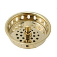 thumbnail image 2 of Solid Brass Duo Basket Strainer, for Kitchen Sinks (Polish Brass Finish), 2 of 4