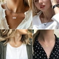 thumbnail image 4 of FindChic Number Necklaces for Women Men, Stainless Steel 000 Charm Pendant Necklace Sports Birthday Mothers Day Jewelry Gifts Mom Her Wife, Gold Plated, 4 of 8