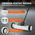 thumbnail image 6 of KFFKFF 18" Magnetic Sweeper with Wheels 45lbs Rolling Sweeper Lawn Yard Grass, 6 of 9