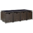 thumbnail image 3 of vidaXL 13 Piece Outdoor Dining Set with Cushions Poly Rattan Brown, 3 of 5