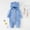 Sky Blue, variant on QISIWOLE Newborn Infant Baby Girls Boys Winter Warm Coat Knit Outwear Hooded Jumpsuit Clearance !
