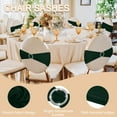 thumbnail image 3 of Uxcell 20 Paquete Fundas de Silla, Banda de Cubierta de Silla Elástica con Hebilla Deslizante de Poliéster para Decoraciones de Ceremonia de Fiesta de Boda, Verde Negro Oscuro, 3 of 6