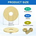 thumbnail image 2 of Uxcell Brass Flat Washer, 13/16" OD x 3/16" ID x 1mm Fenders Washers Assortment M5 Washer for Bolts,28 Pack, 2 of 6