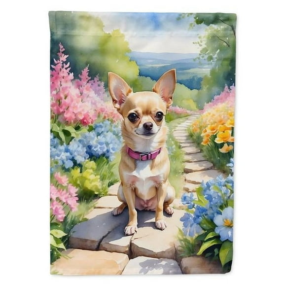 15.5 x 11.25 in. Chihuahua Spring Path Garden Flag